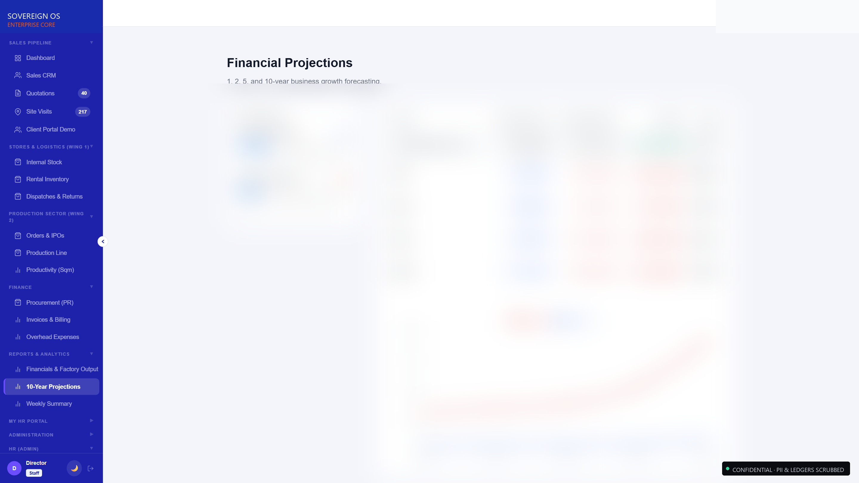 10-Year Multi-Scenario Financial Growth Modeling Engine